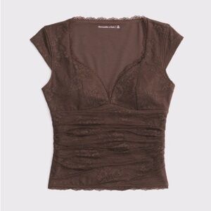 NWT Abercrombie Zoe Bra-Free Lace Top S